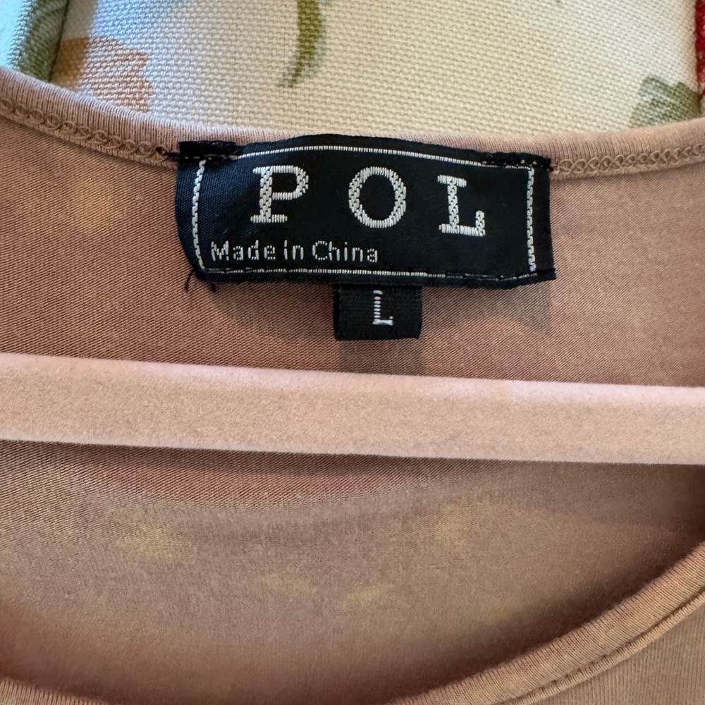 POL Tan Short Sleeve Tunic or Mini Dress - Picture 3 of 3